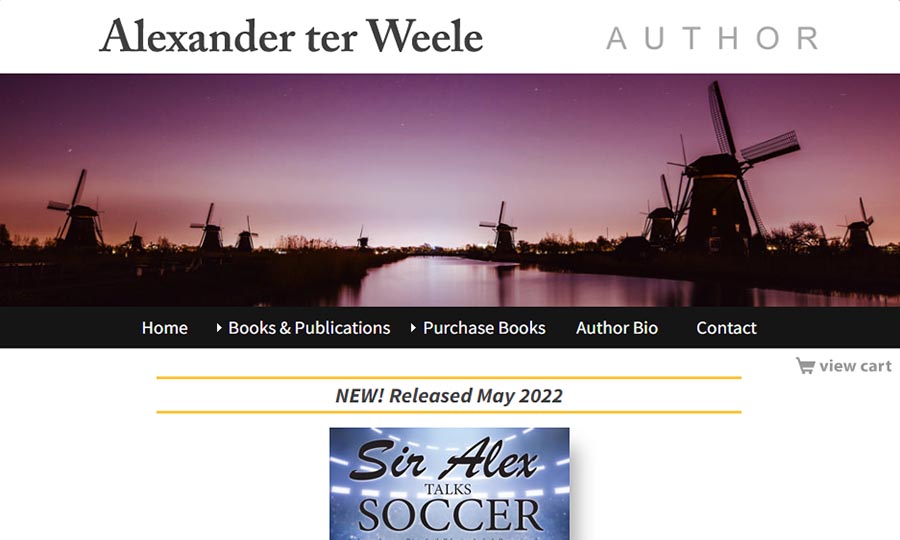Website designed for Alexander ter Weele