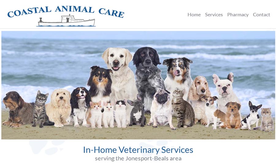 Website designed for Coastal Animal Care