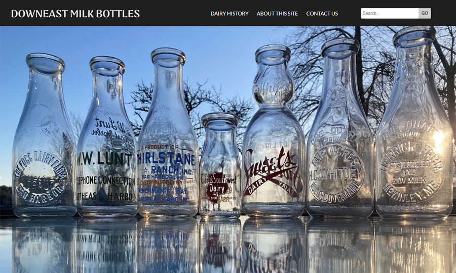 Website designed for Downeast Milk Bottles