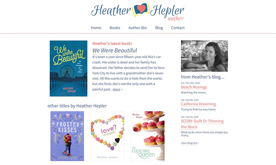 Website designed for Heather Hepler