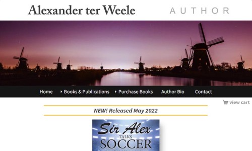 Screenshot of Alexander ter Weele website main page