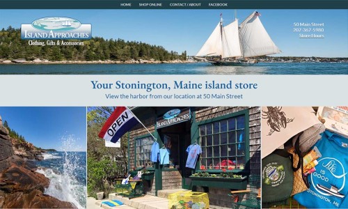 Screenshot of Island Approaches website main page