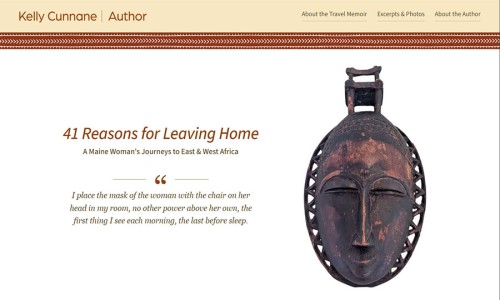 Screenshot of Kelly Cunnane website home page