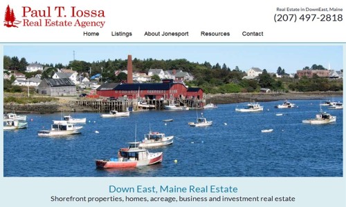 Screenshot of Paul T. Iossa Real Estate Agency website main page