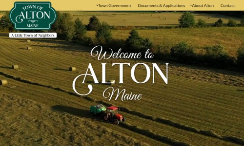 Screenshot of Town of Alton website main page