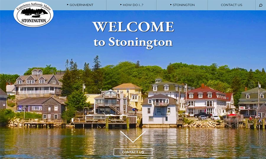 Website designed for Town of Stonington