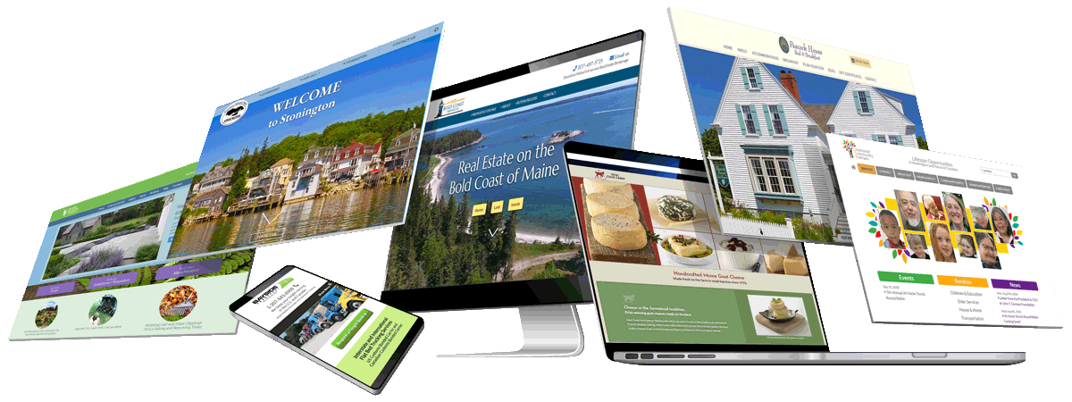 Examples of custom websites on devices